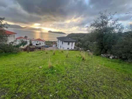 Marmaris Söğüt Köyünde Deniz Manzaralı 2 Villa İmarlı Yada Otel Yapımına Uygun Satılık 800M2 Arsa